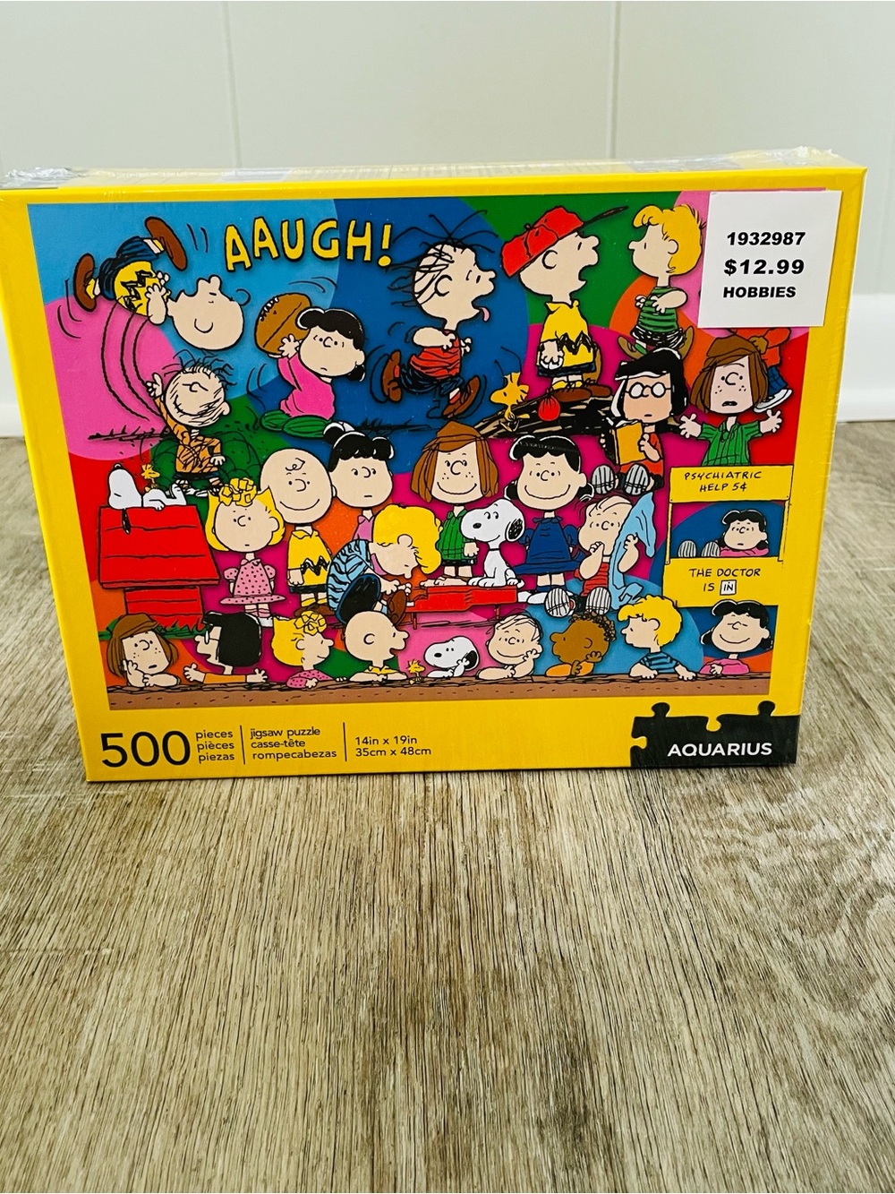 Peanuts Puzzle Yellow Blue Pink Red Multicolor 500pc by Aquarius